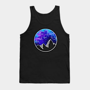 Galaxy above mountain tops Tank Top